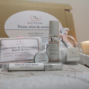 Sleep Well Gift Box /relaxation pamper box /wellbeing letterbox gift /Self-care spa gift box