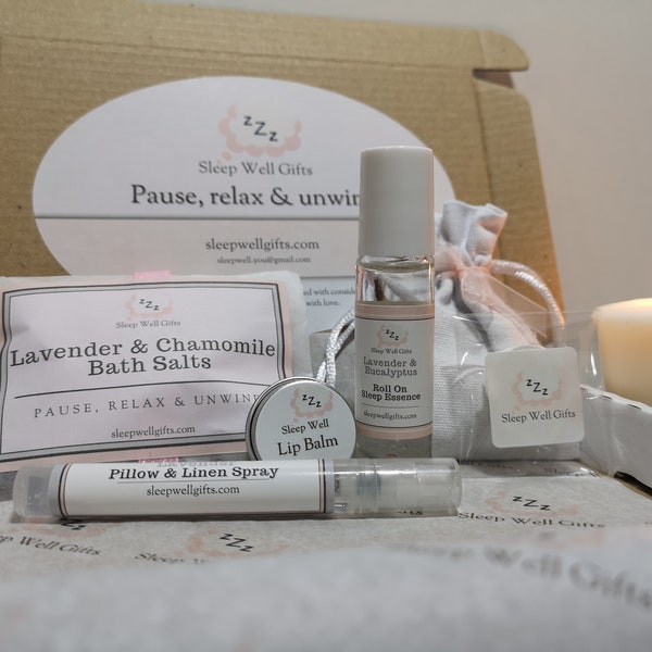 Sleep Well Gift Box /relaxation pamper box /wellbeing letterbox gift /Self-care spa gift box