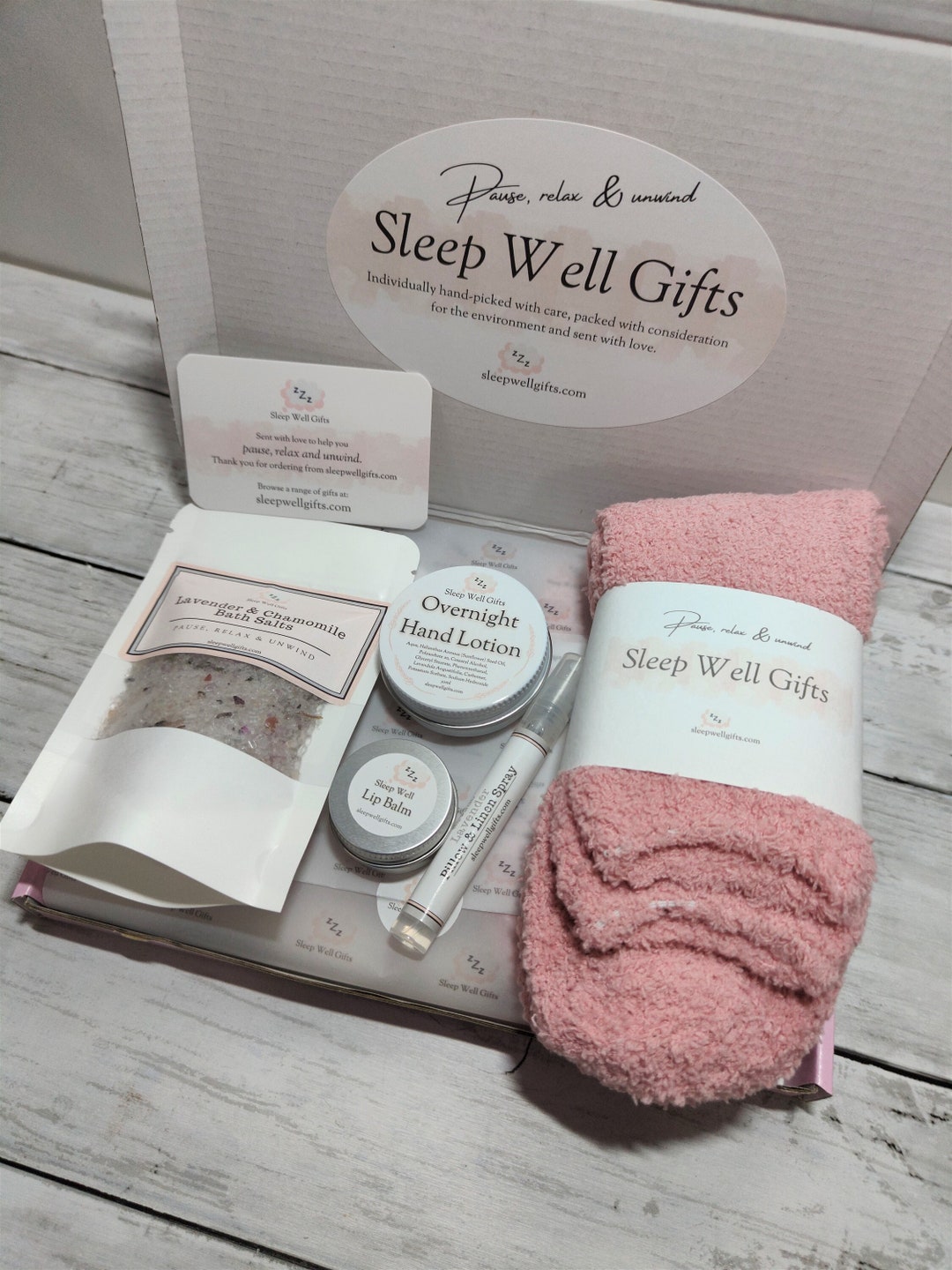 Sleep Well Gift Box/ Sleep Kit/ Letterbox Gift Box/ Lavender Hand Cream