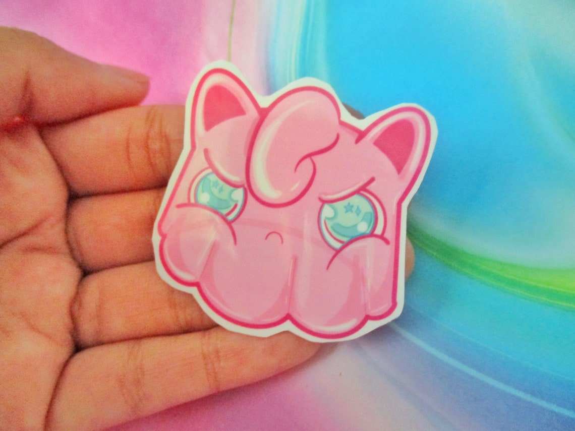 JigglyPuff Jello Sticker / 1 PC / Glossy Etsy