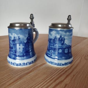 German beer stein with lid