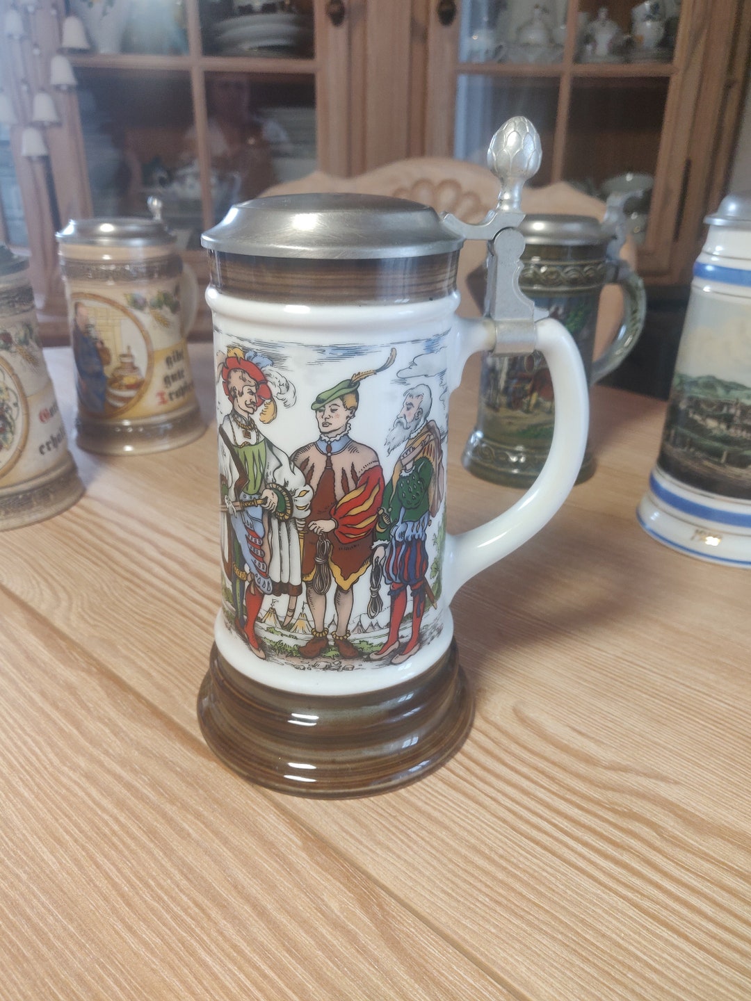 Original German Beer Stein Beer Mug German Lidded Zinn Beer Stein Gift