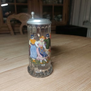 German beer mug with lid