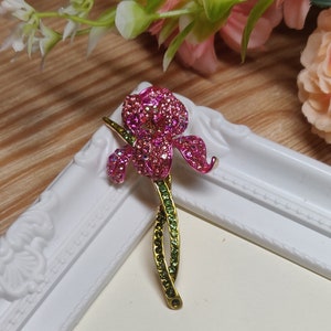 Iris brooch lapel pin flower brooch scarf pin Gift for mom