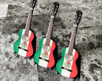 Mini Mexican Flag Guitar (Pack of 3)