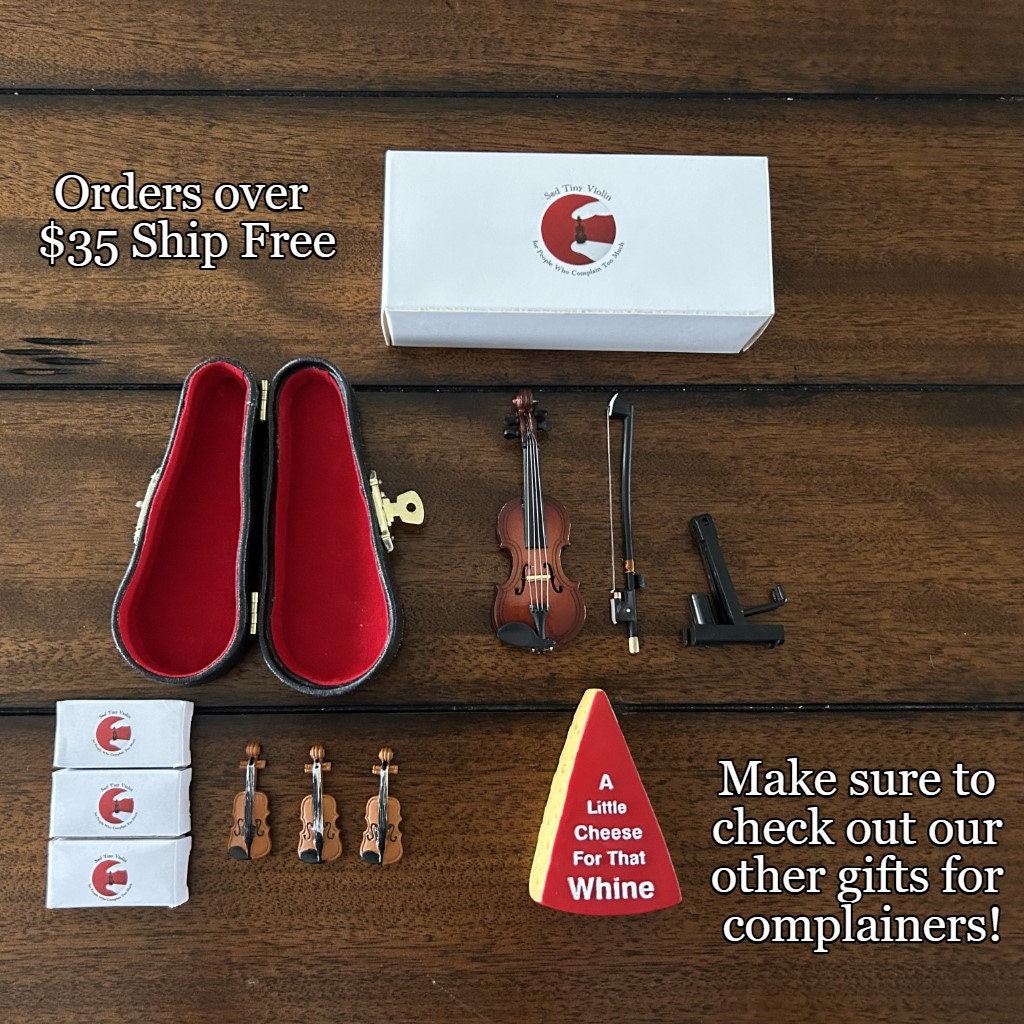 Funny “Sad Tiny Violin” Surprise Gift | Gag Gift, Funny Birthday Gift | For People who Complain Too Much, Spongebob Parody, Spongebob Gift