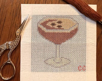 Hand-Painted Espresso Martini Needlepoint Canvas