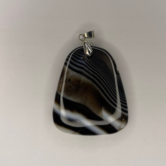 Agate Stone Pendant with Bails - image 6