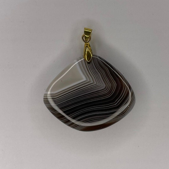 Agate Stone Pendant with Bails - image 4