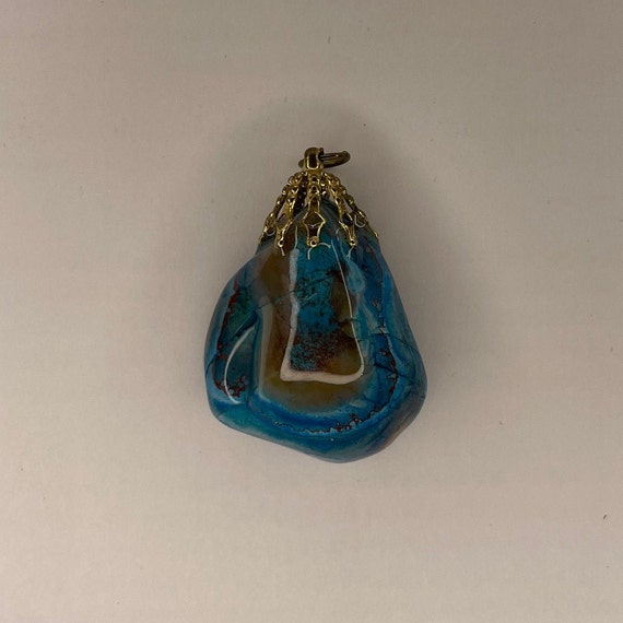 Agate Stone Pendant with Bails - image 5