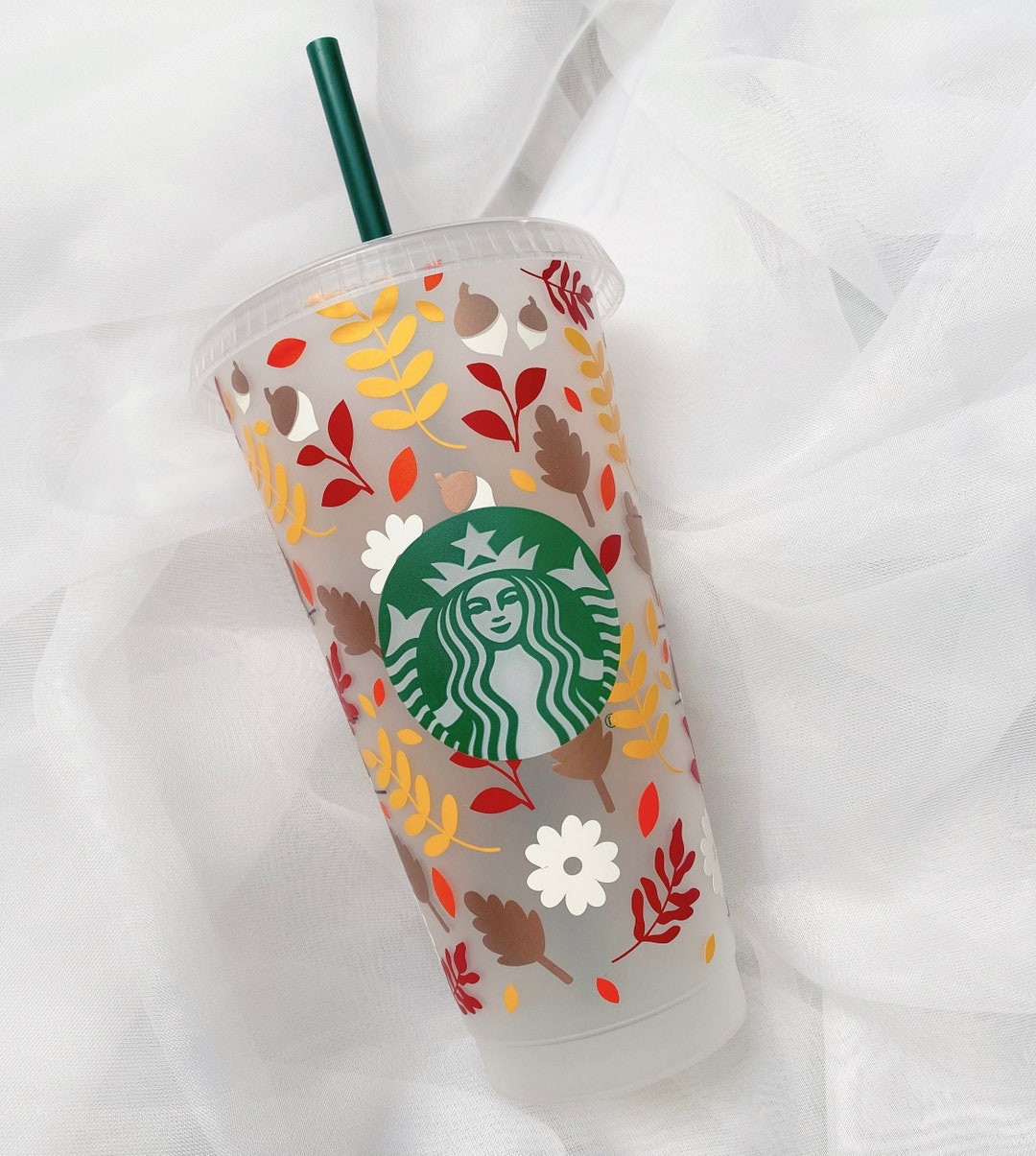 Fall Leaves Cold Cup Personlized Custom Cold Cup Autumn - Etsy