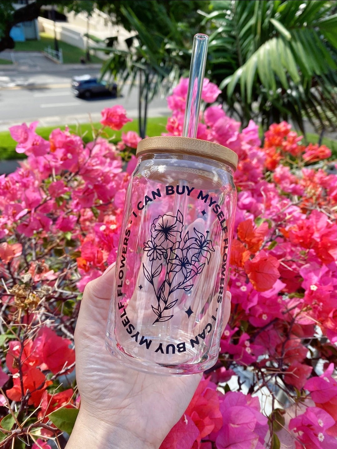 I Can Buy Myself Flowers Beer Can Glass Valentines Iced Etsy