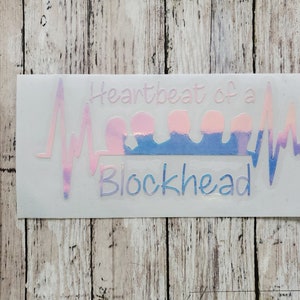 Heartbeat of a Blockhead Car Decal,  NKOTB, New Kids on the Block, Blockheads, BH4Life, Donnie, Jordan, Joe, Jon, Danny