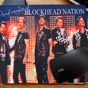 NKOTB Mouse Pad-Blockhead Nation, New Kids on the Block, Blockheads, Blockhead Gift