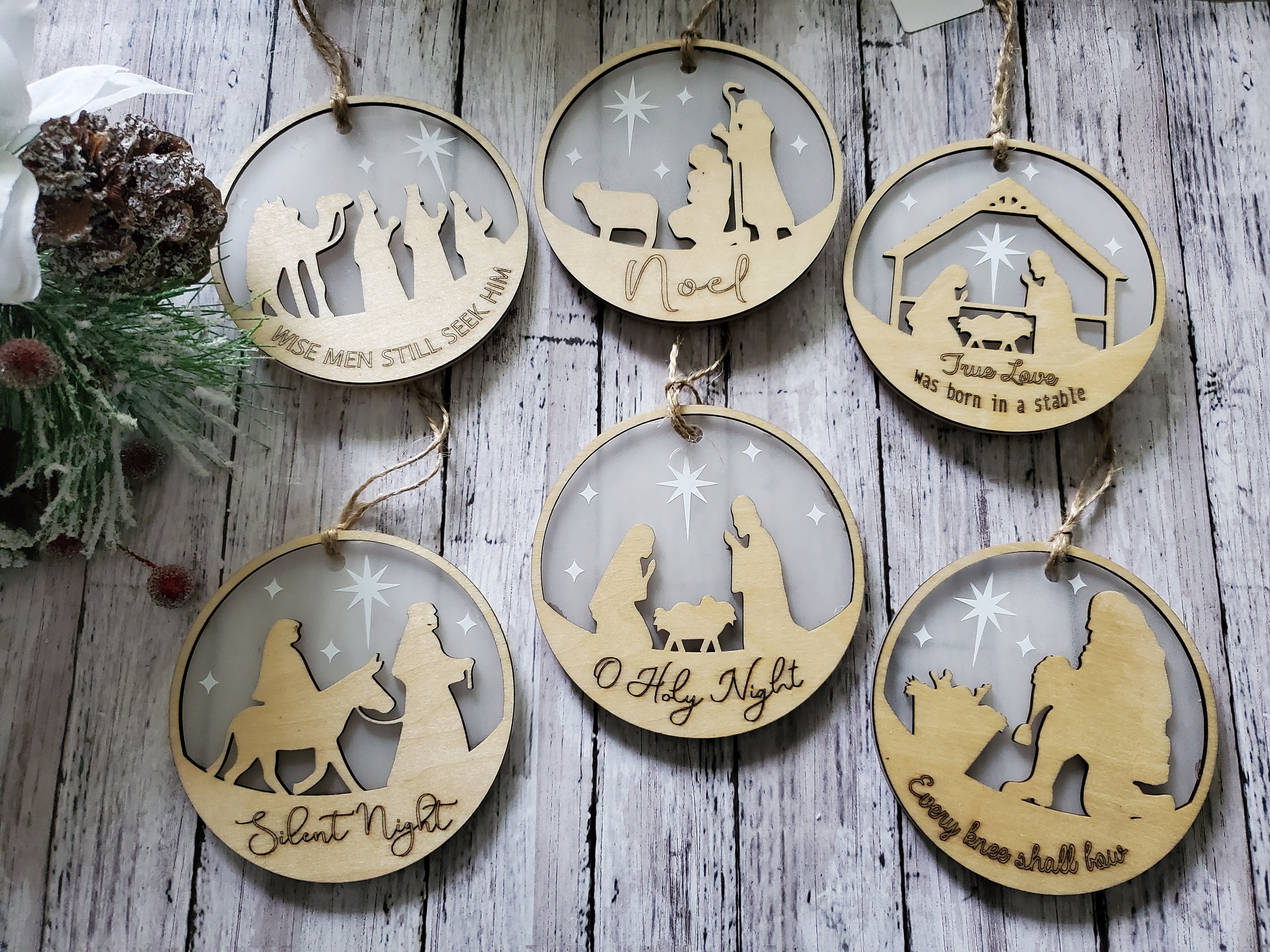 Frosted Acrylic Ornaments