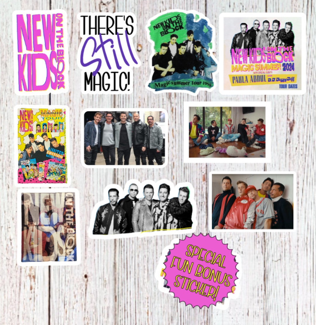 NKOTB Magic Summer Bundle Stickers, New Kids Magic Summer 2024/1990 ...