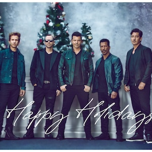 NKOTB  Group Member Holiday Cards, New Kids on The Block Group Holiday Cards, Blockhead Holiday Cards, New Kids Cards