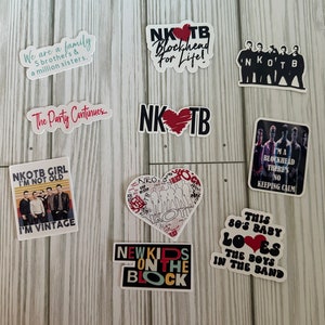 NKOTB 10 Sticker Bundle #3, New Kids on The Block, Blockhead Family, Party Continues, NKOTB Girl
