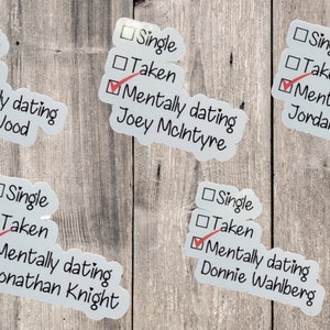 NKOTB Individual Stickers Mentally Dating, New Kids on The Block stickers, Boys in the Band, 80&#39;s Baby, Blockhead, BH4life