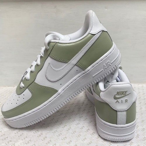 Sage Green Custom Air Force 1 Trainers - Etsy UK