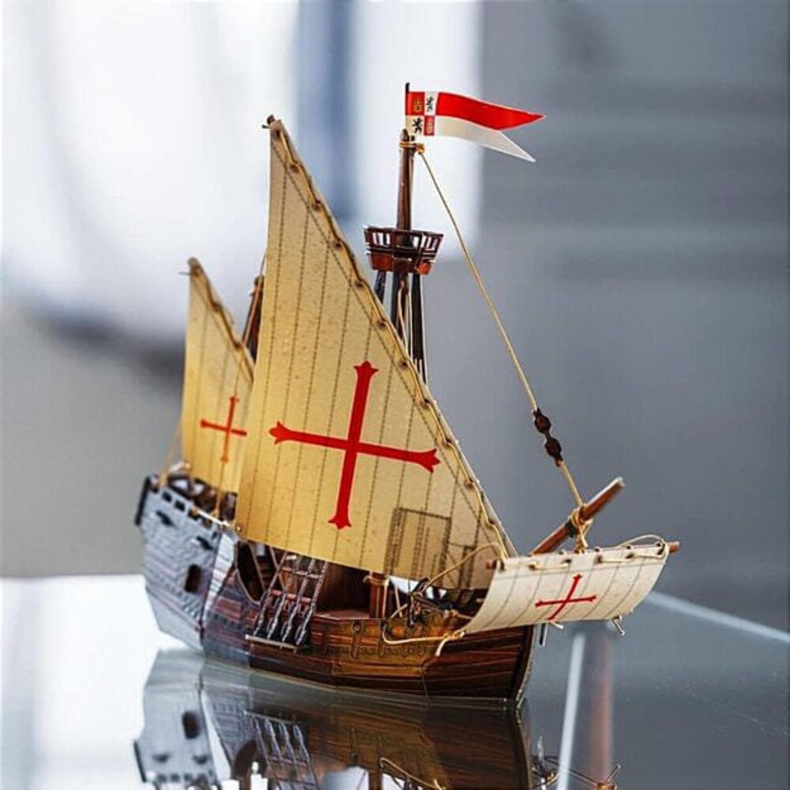 3D DIY Cardboard Paper Caravel Ship Model Kit Precut Etsy