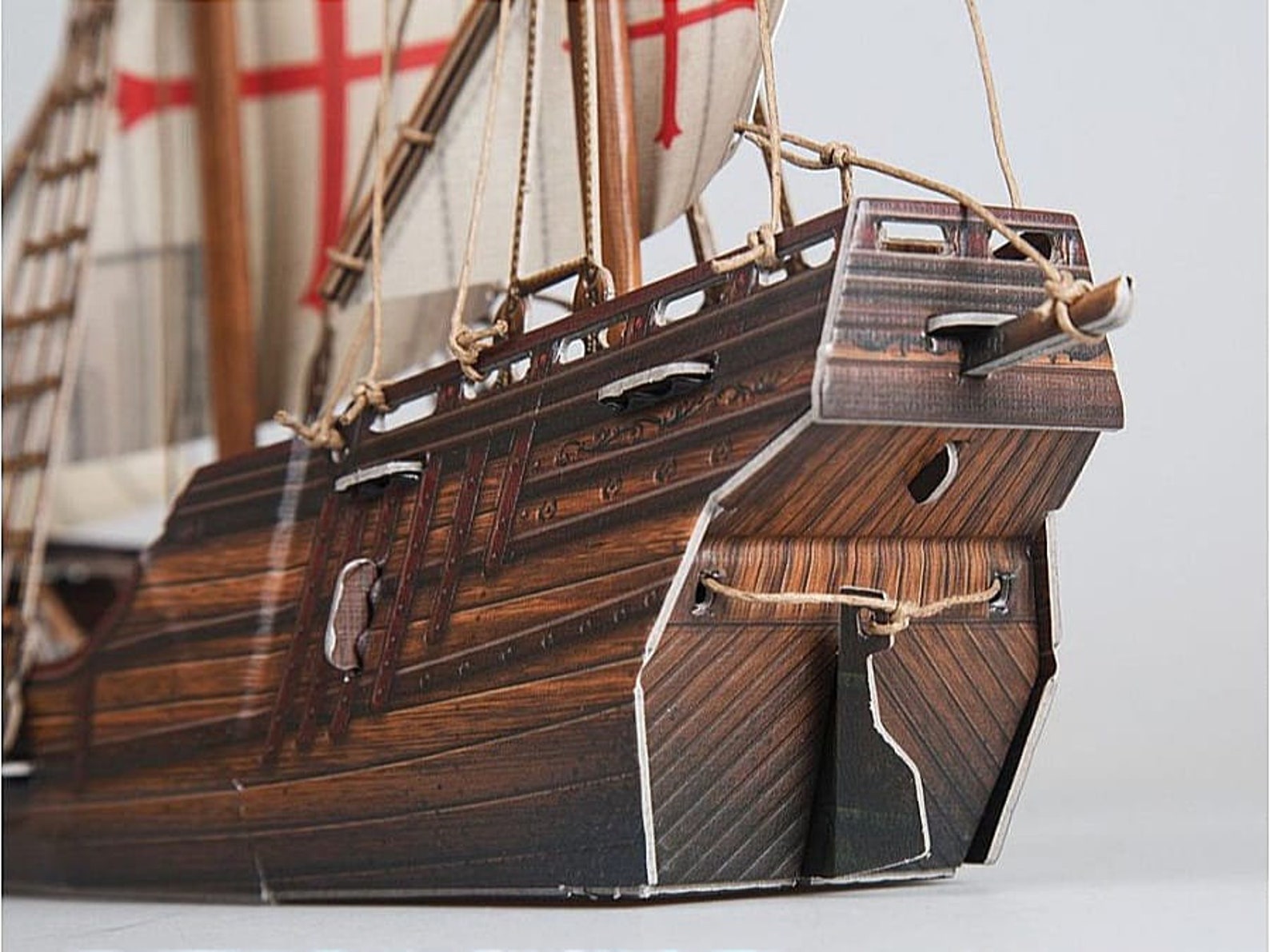 3D DIY Cardboard Paper Caravel Ship Model Kit Precut Etsy