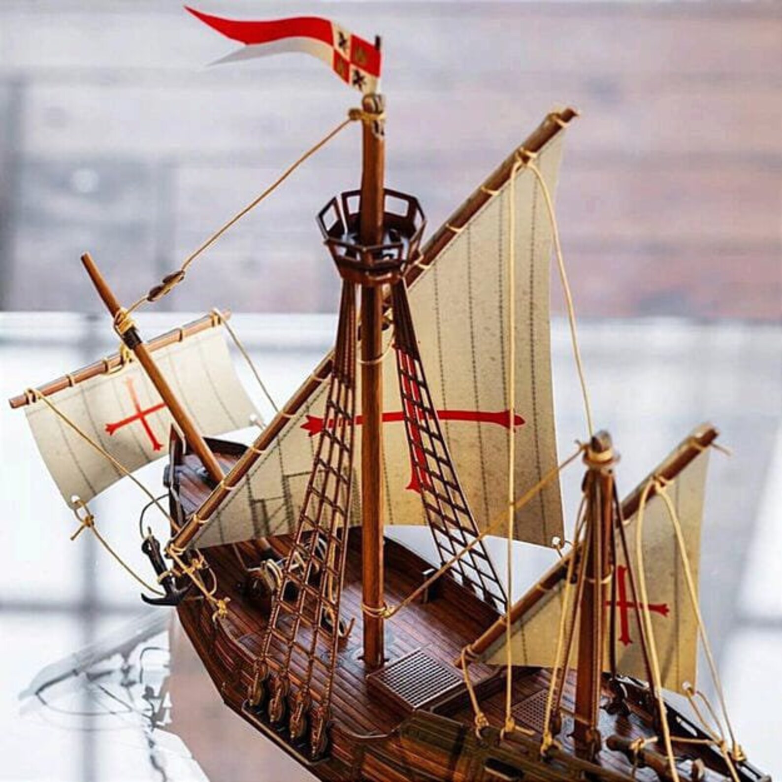 3D DIY Cardboard Paper Caravel Ship Model Kit Precut Etsy