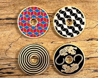 Funky 45 RPM Record Adapters | Enameled | Love & Victory | Vinyl Accessories