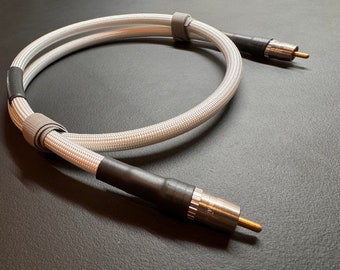 Custom, high quality audiophile RCA Digital Coaxial / SPDIF cable made with Canare Lv-77s 3', 4', 5' or 6' length