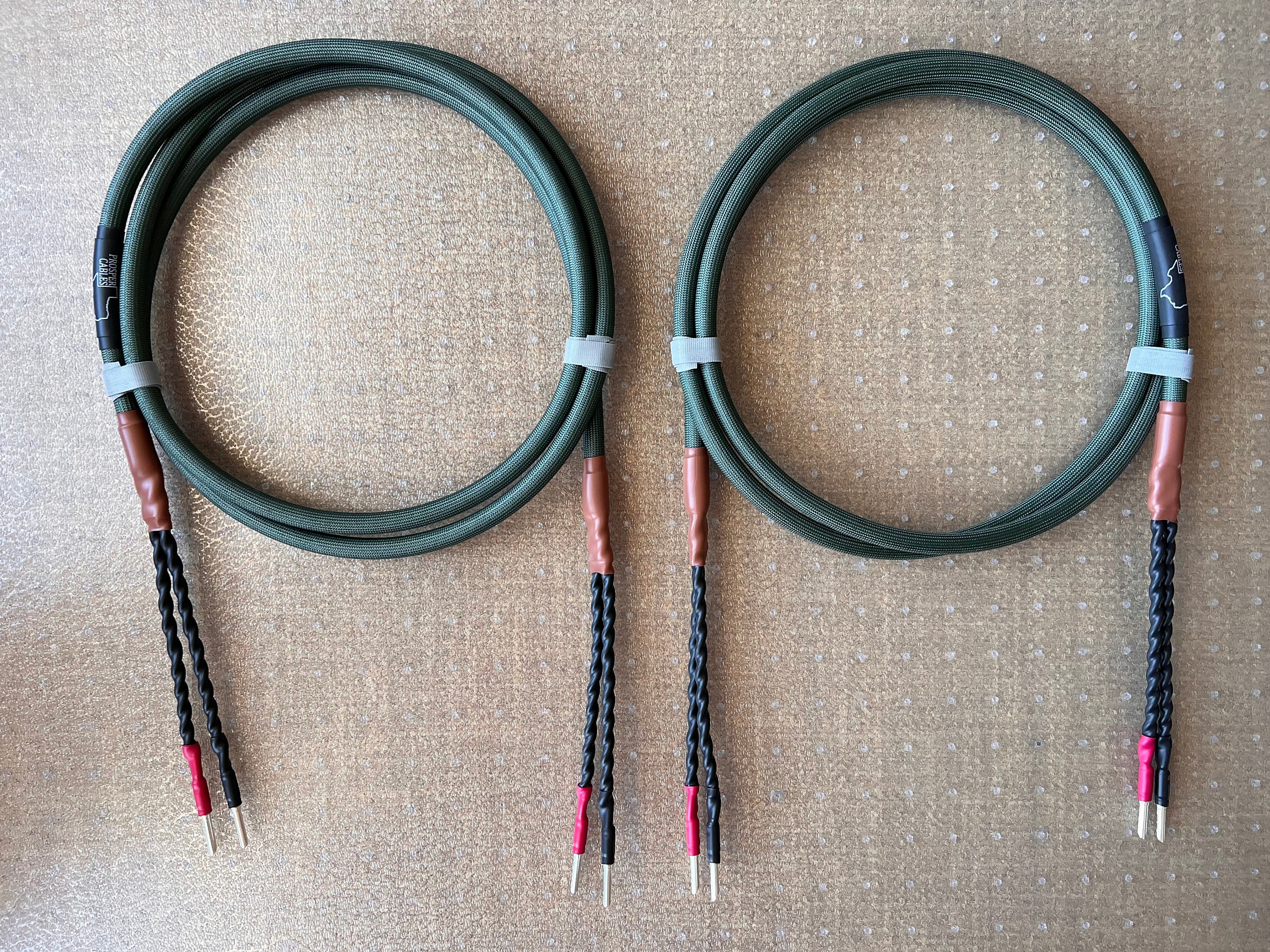 8' or 10' pair, Canare 4s11, AudioQuest banana plugs