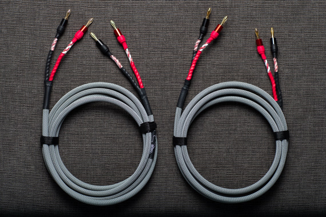 8' Foot Pair Custom Audiophile Speaker Cables/ Built With Etsy