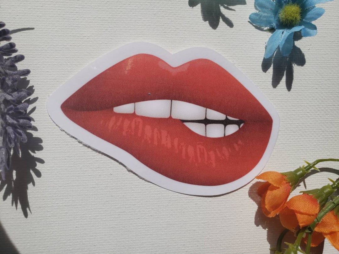 Real Lips Sticker Sexy Lips Stickers Red Lips Tongue Lip Stickers Vinyl - Etsy