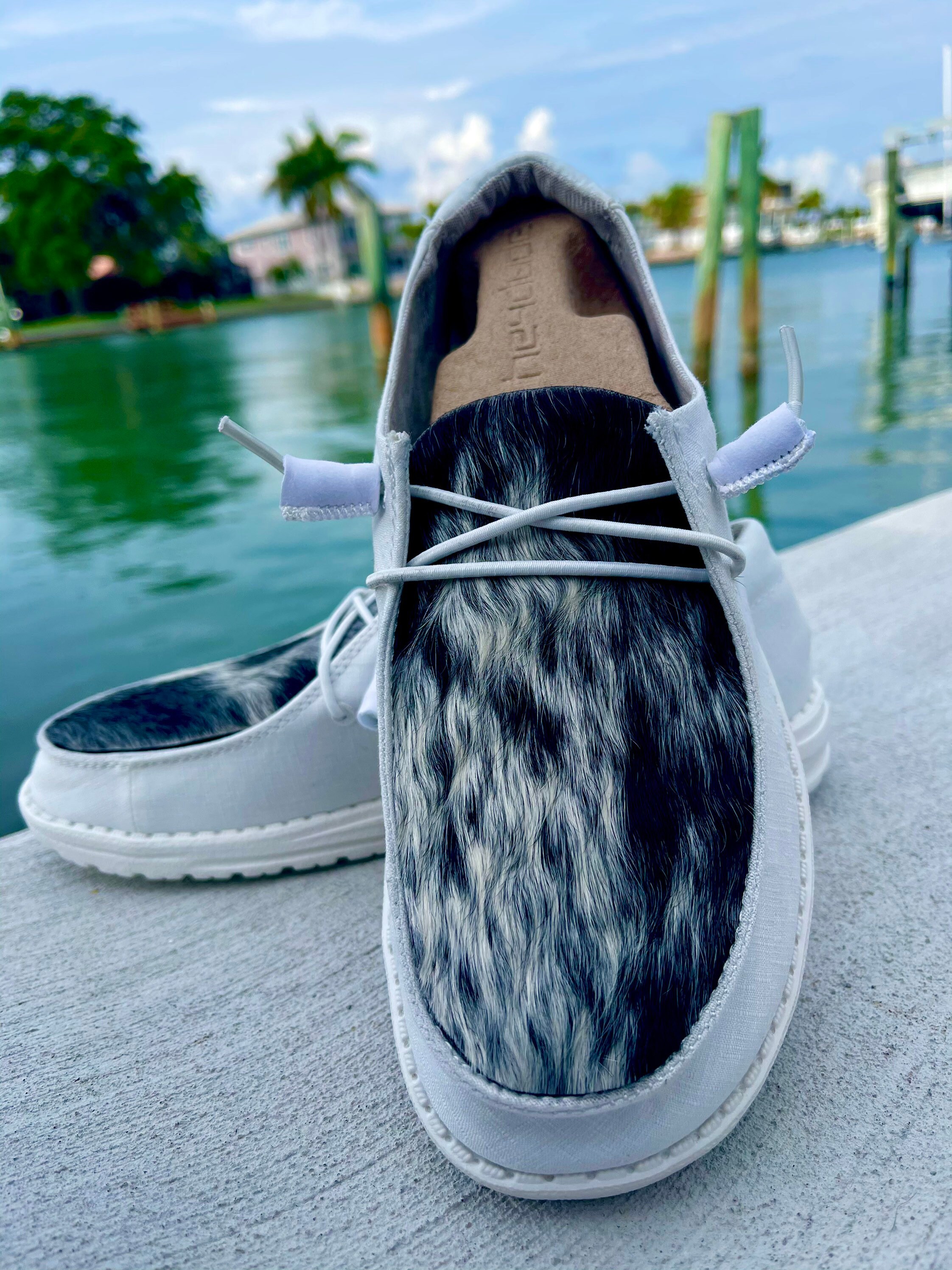 Custom Cowhide Hey Dude Shoes womens Etsy UK