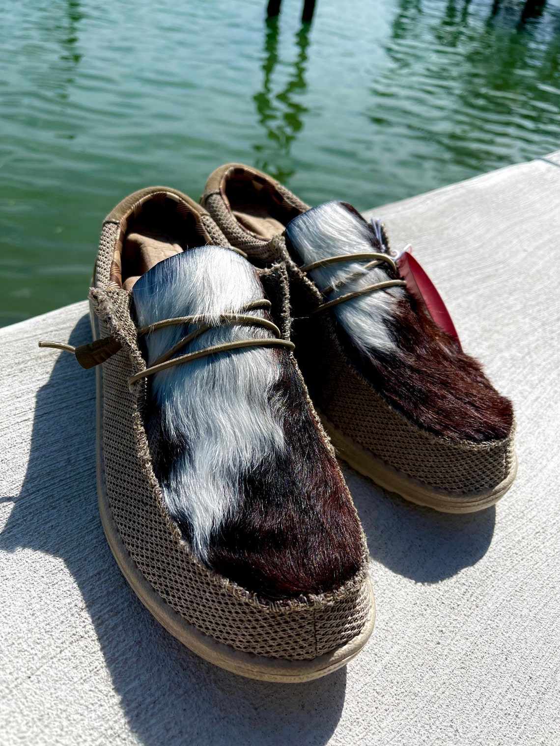 Custom Cowhide Hey Dude Shoes mens Etsy