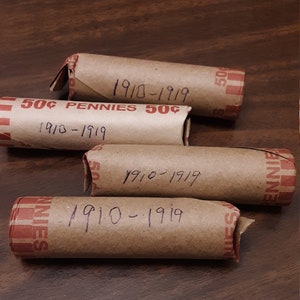 Wheat Pennies by the roll - Rolls by the decade