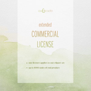 La licencia comercial para un solo conjunto de imágenes prediseñadas digitales. Hasta 1000 unidades