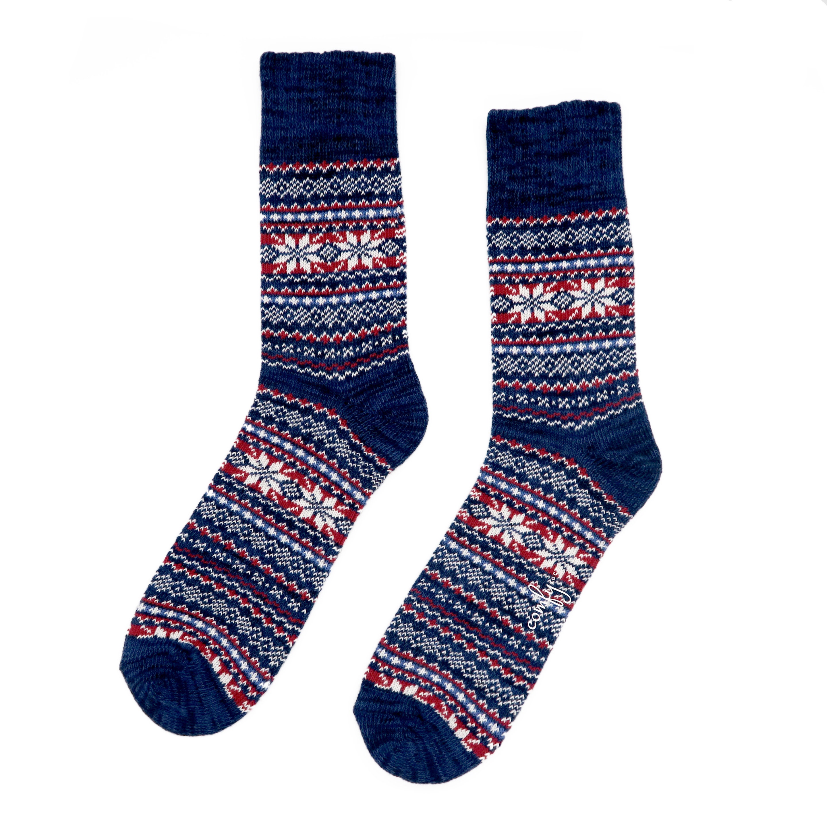Nordic Socks Navy Etsy