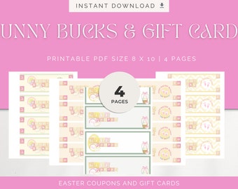 Easter Bunny Bucks, Printable Play Money (PDF)