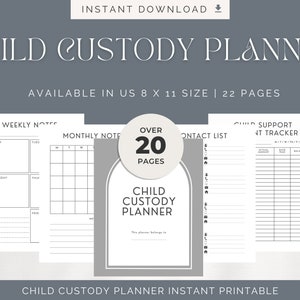 Child Custody Planner, Visitation Log, Parent Planner, Digital Download, Child Custody Log, Divorce Planner, Coparenting Planner, Coparents