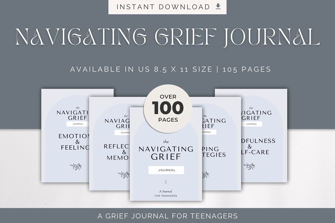 Grief Journal.pdf Teen Grief Journal, Guided Workbook, Coping Strategies (PDF) - Etsy