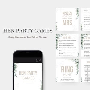 Hen Party Games Canva Template (For the bridal shower)