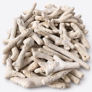 Kleine Tonga Branch Reef Rock, 450 gram, stukjes van ongeveer 7,5-10 cm voor nano-rif, fragtank en aquascaping.