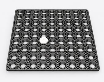 Supporto per talee di corallo autoportante da 11,5 x 11,5 pollici, supporto per acquario in PETG con 81 spine e gambe rimovibili da 1, 2 o 3 pollici.
