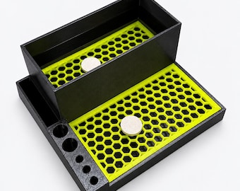 Stazione di preparazione a umido/a secco per frammenti di corallo, vassoio per contenere e incollare frammenti di corallo per acquario di barriera, PETG