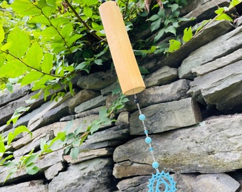 Turquoise Crystal Wind Chime – Throat Chakra Healing, Meditation Decor