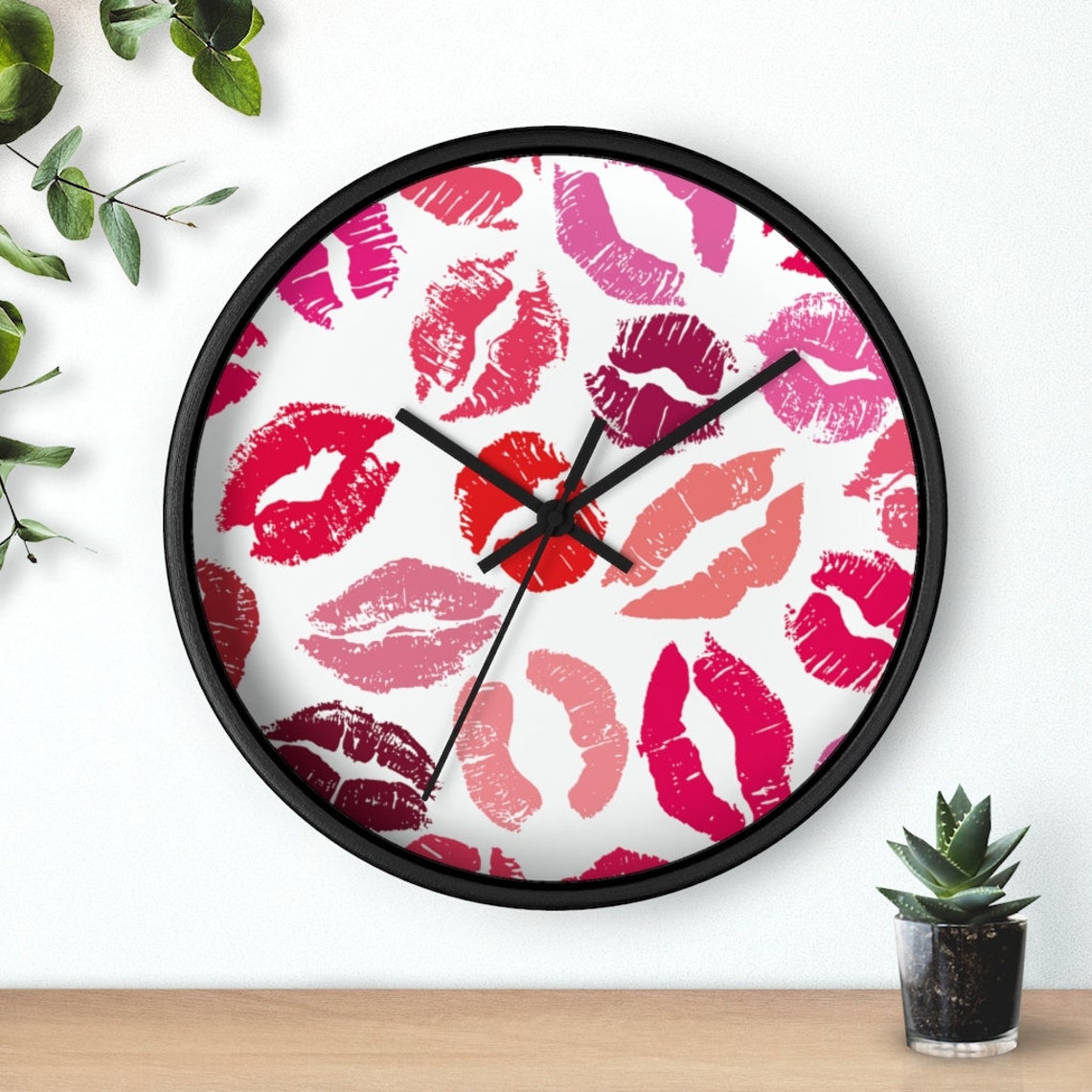 Unusual Kiss Me Wall clock Etsy