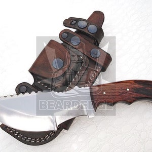 Best Men Gift Groomsmen Gift D2 Steel Tracker Hunting Knife Free Leather Sheath Camping Knife Survival Outdoor Knife EDC Personalized Gift image 6
