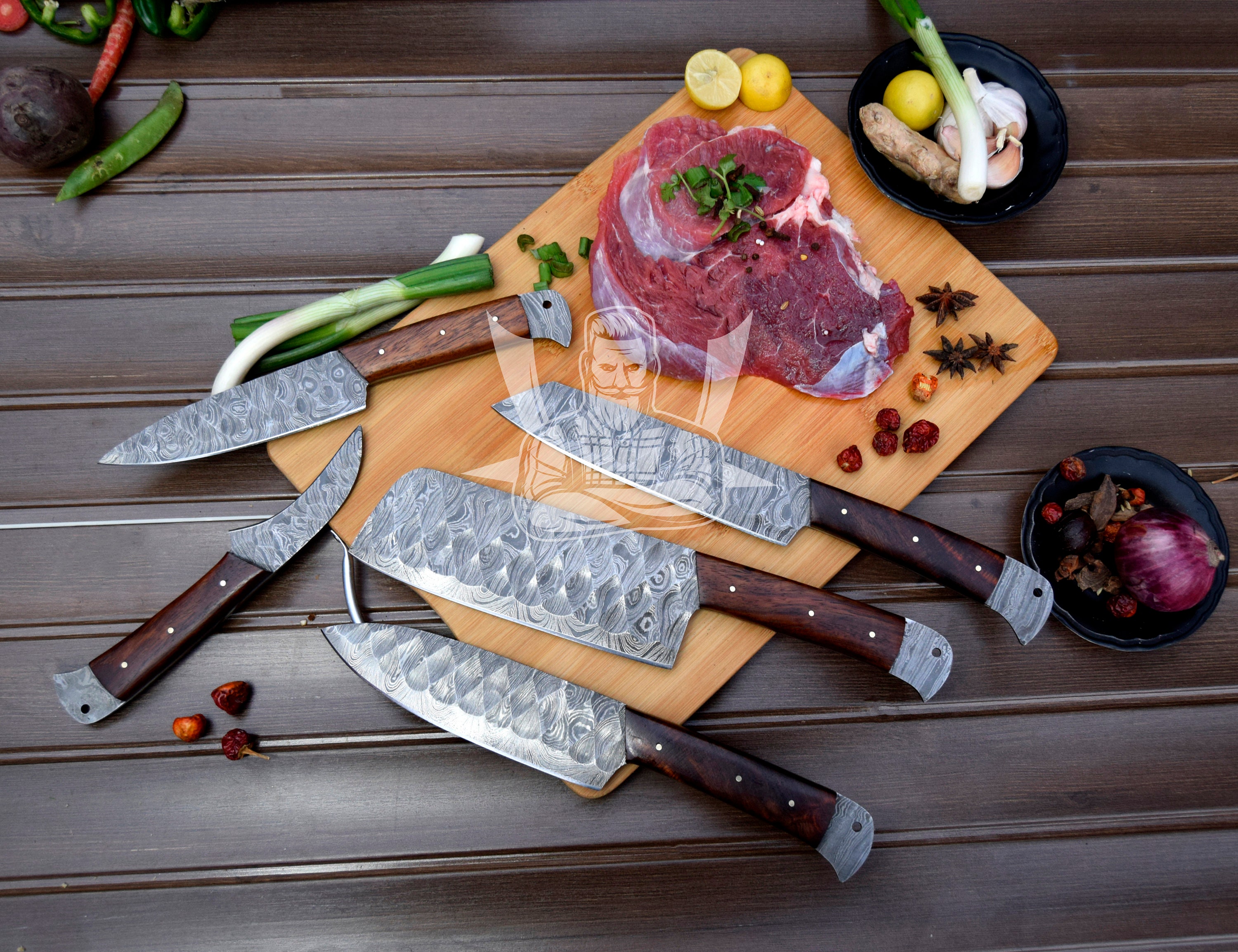 Handmade Special Edition Chef Knife Set W/ Special Carrying Bag I Butcher  Knife Set I Kitchen Knife Set I BBQ Chef Set Igift for Men & Women 