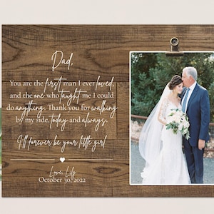 Father of the Bride Gift, Father of the Bride Frame, Father of the Bride Wedding Gift, Wedding Gift for Dad, Picture Frame for Father of the