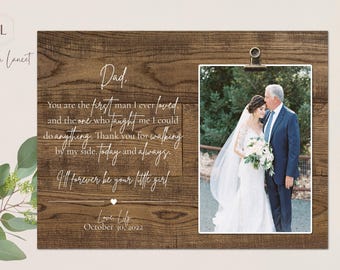 Father of the Bride Gift, Personalized Wedding Picture Frame, Keepsake Dad